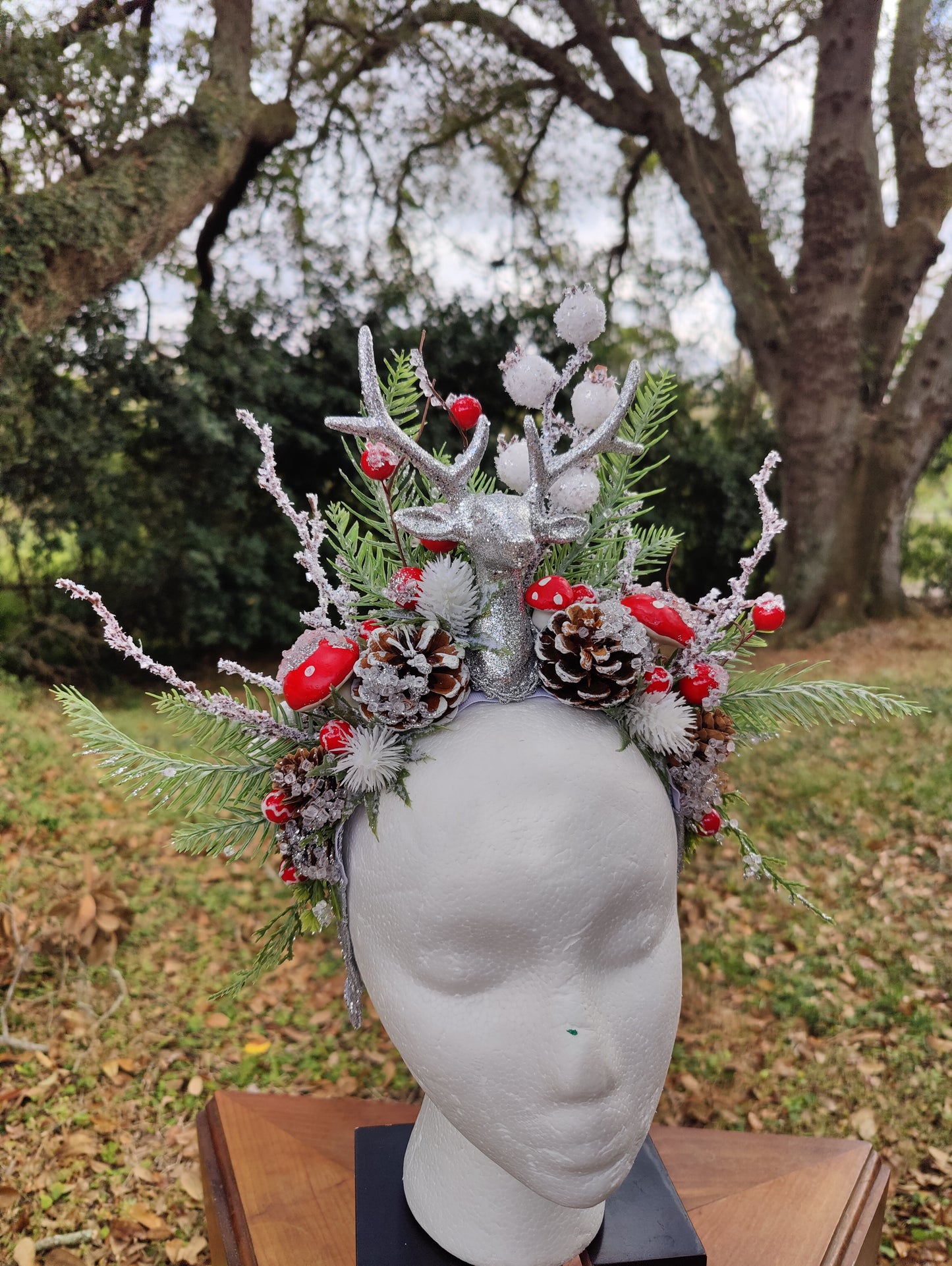Winter Nymph Glittery Flower Crown