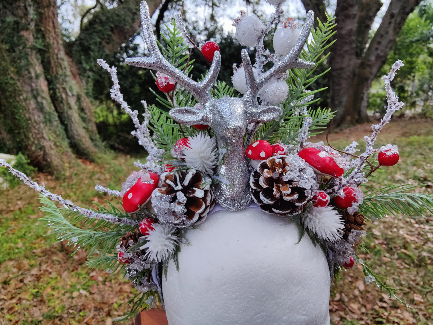 Winter Nymph Glittery Flower Crown