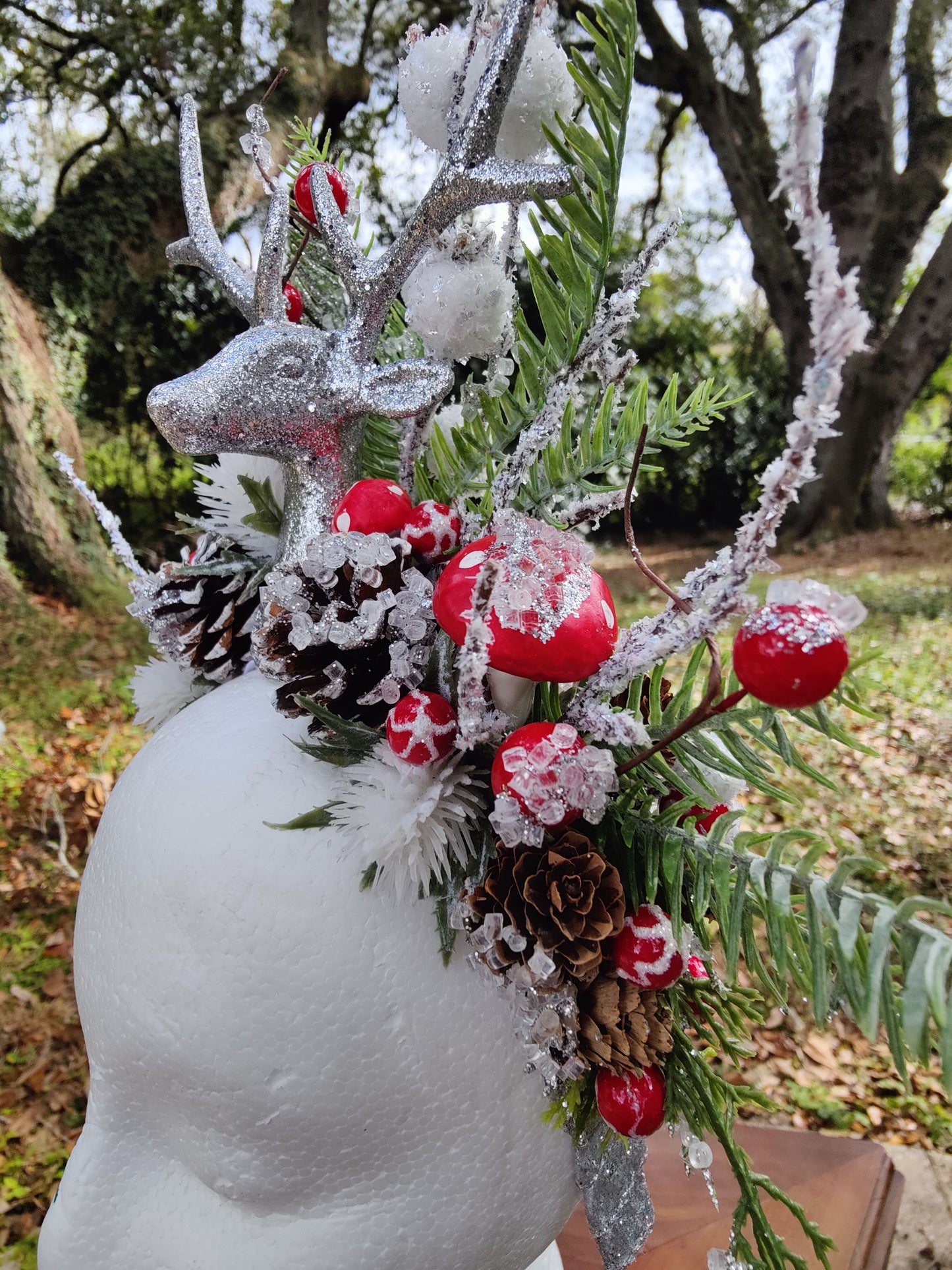 Winter Nymph Glittery Flower Crown