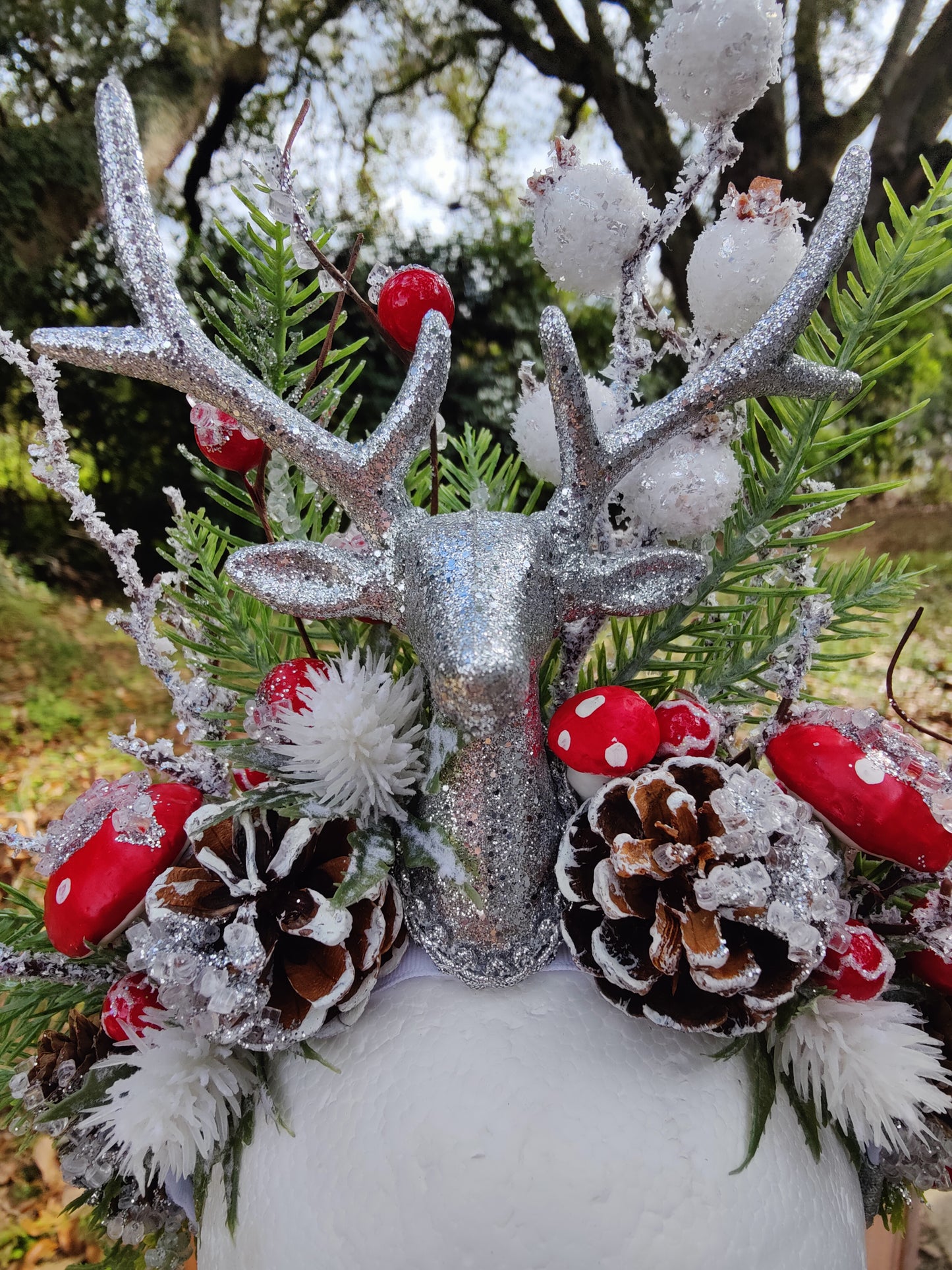 Winter Nymph Glittery Flower Crown