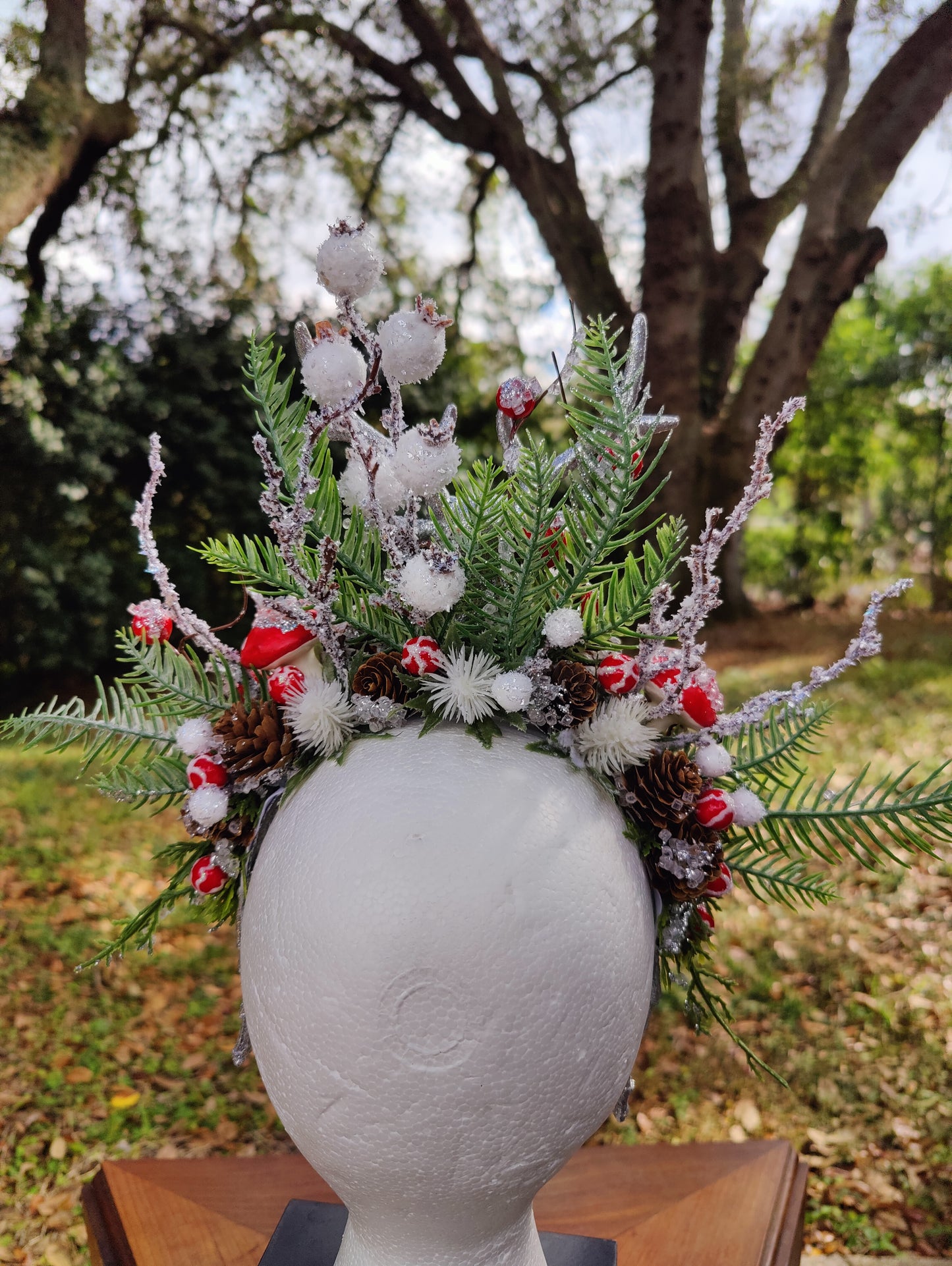 Winter Nymph Glittery Flower Crown
