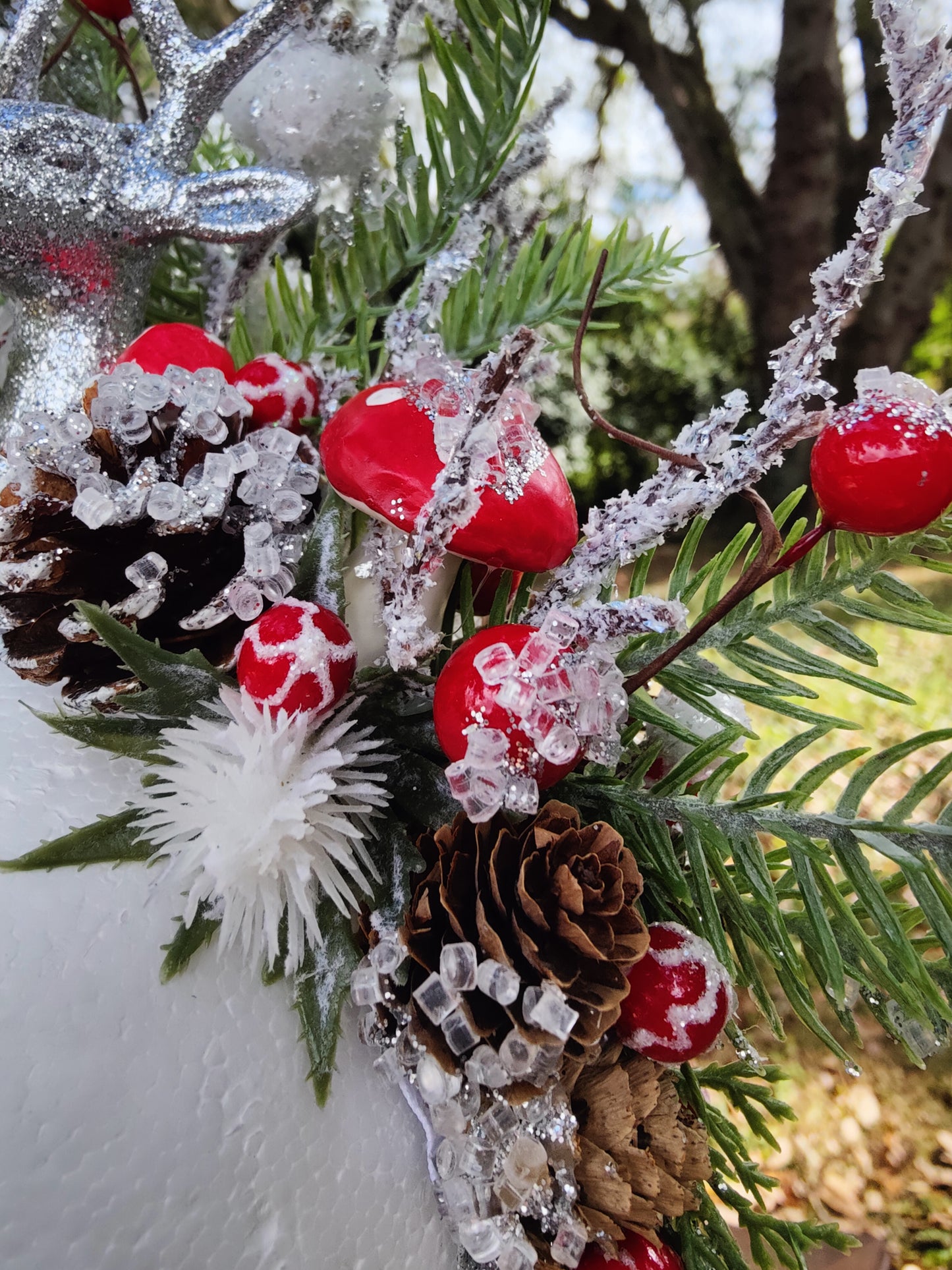 Winter Nymph Glittery Flower Crown