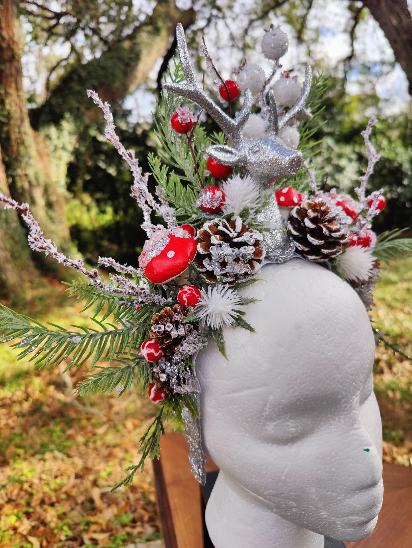 Winter Nymph Glittery Flower Crown