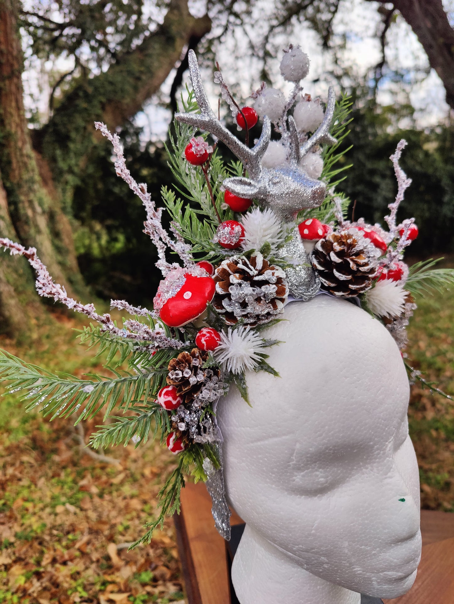Winter Nymph Glittery Flower Crown