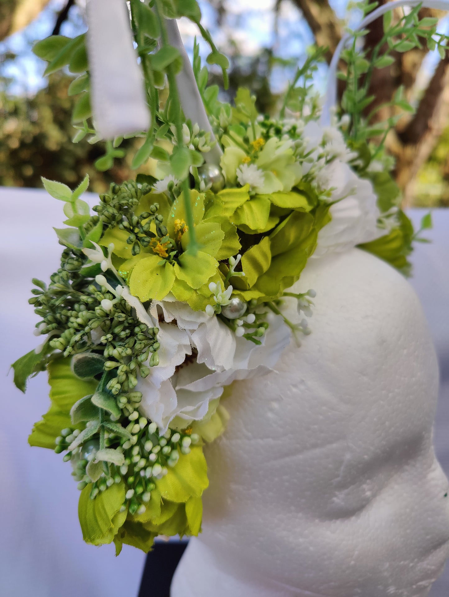 Green Forest Summer Nymph Flower Crown