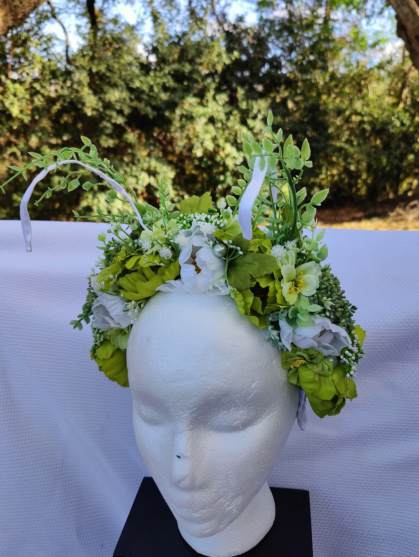 Green Forest Summer Nymph Flower Crown