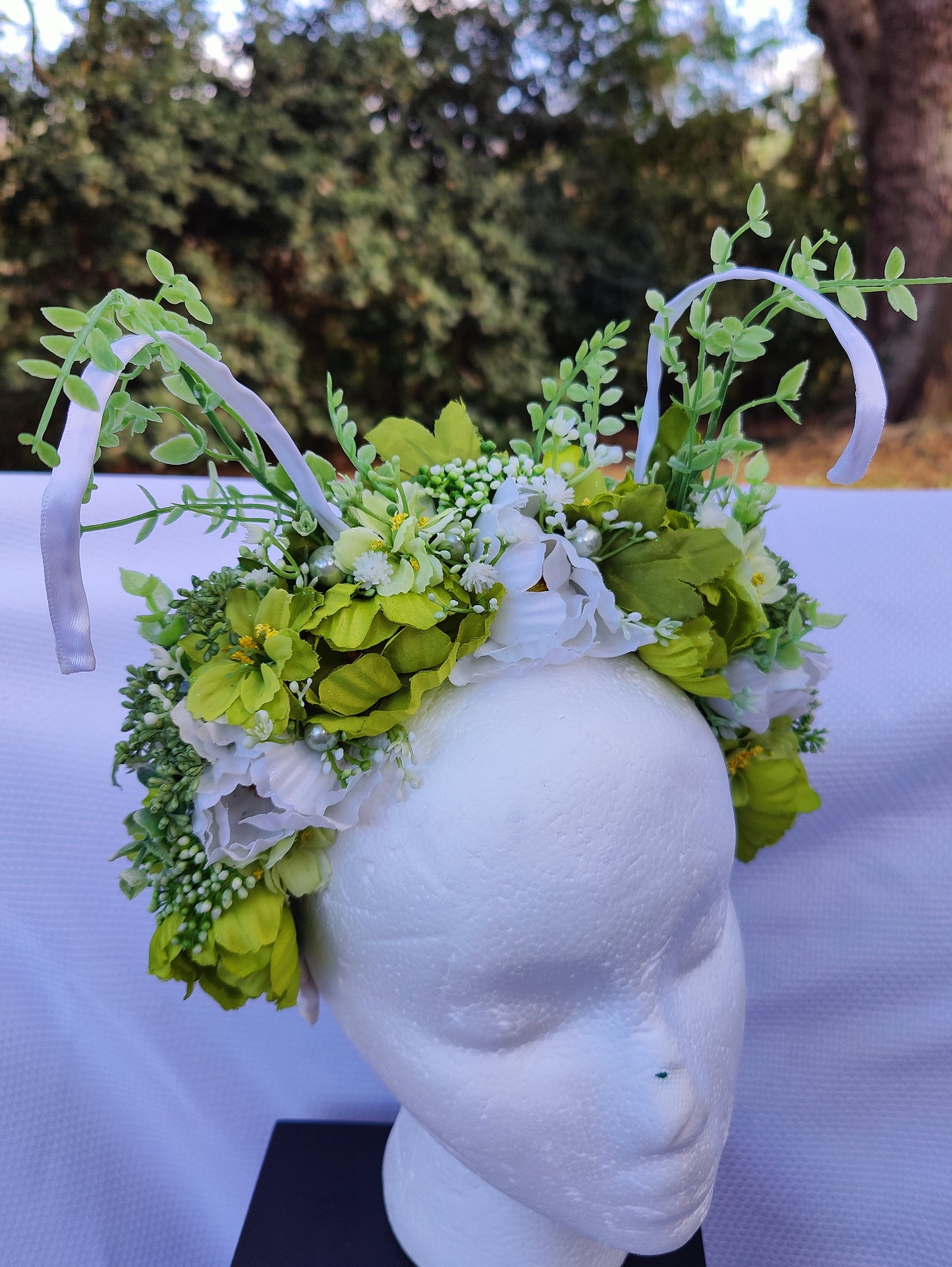 Green Forest Summer Nymph Flower Crown