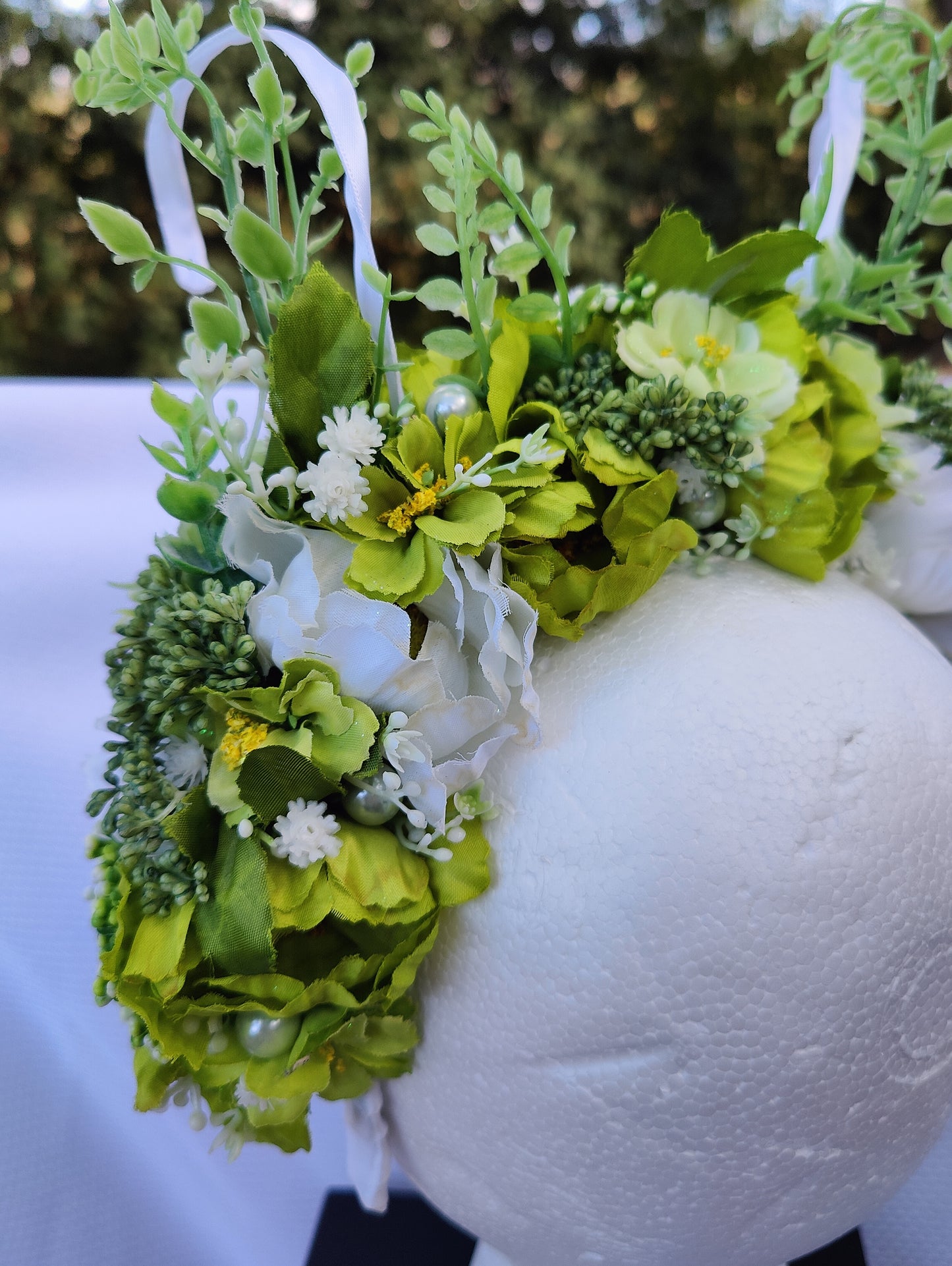 Green Forest Summer Nymph Flower Crown