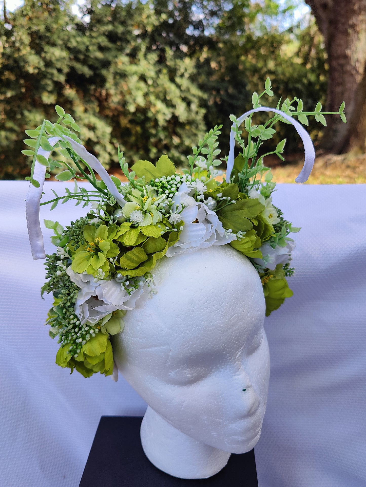 Green Forest Summer Nymph Flower Crown