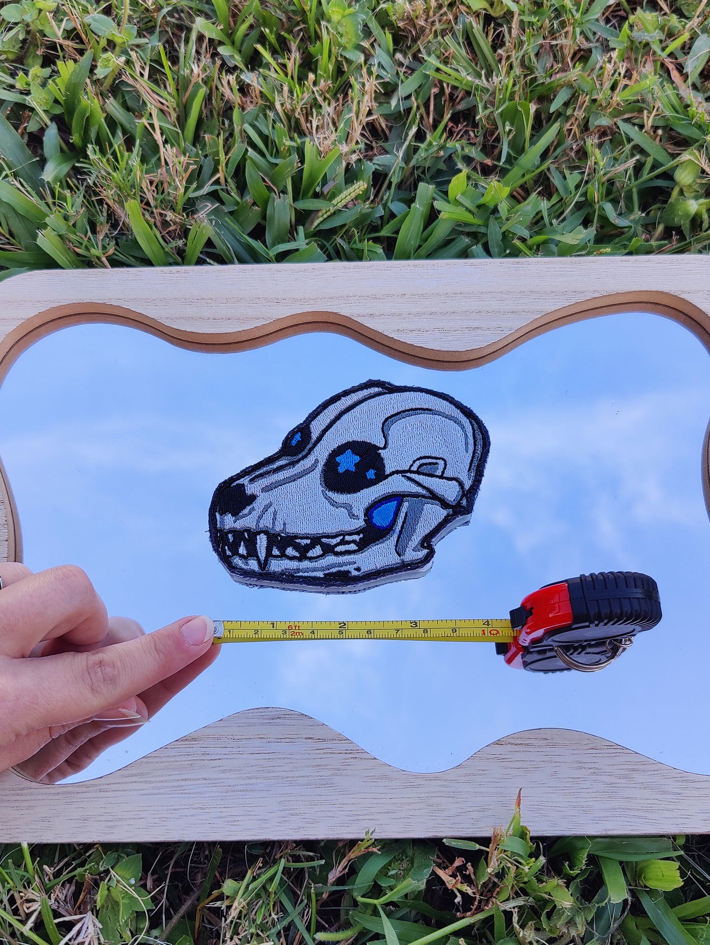 Canine Skull 4" Iron-on Patch
