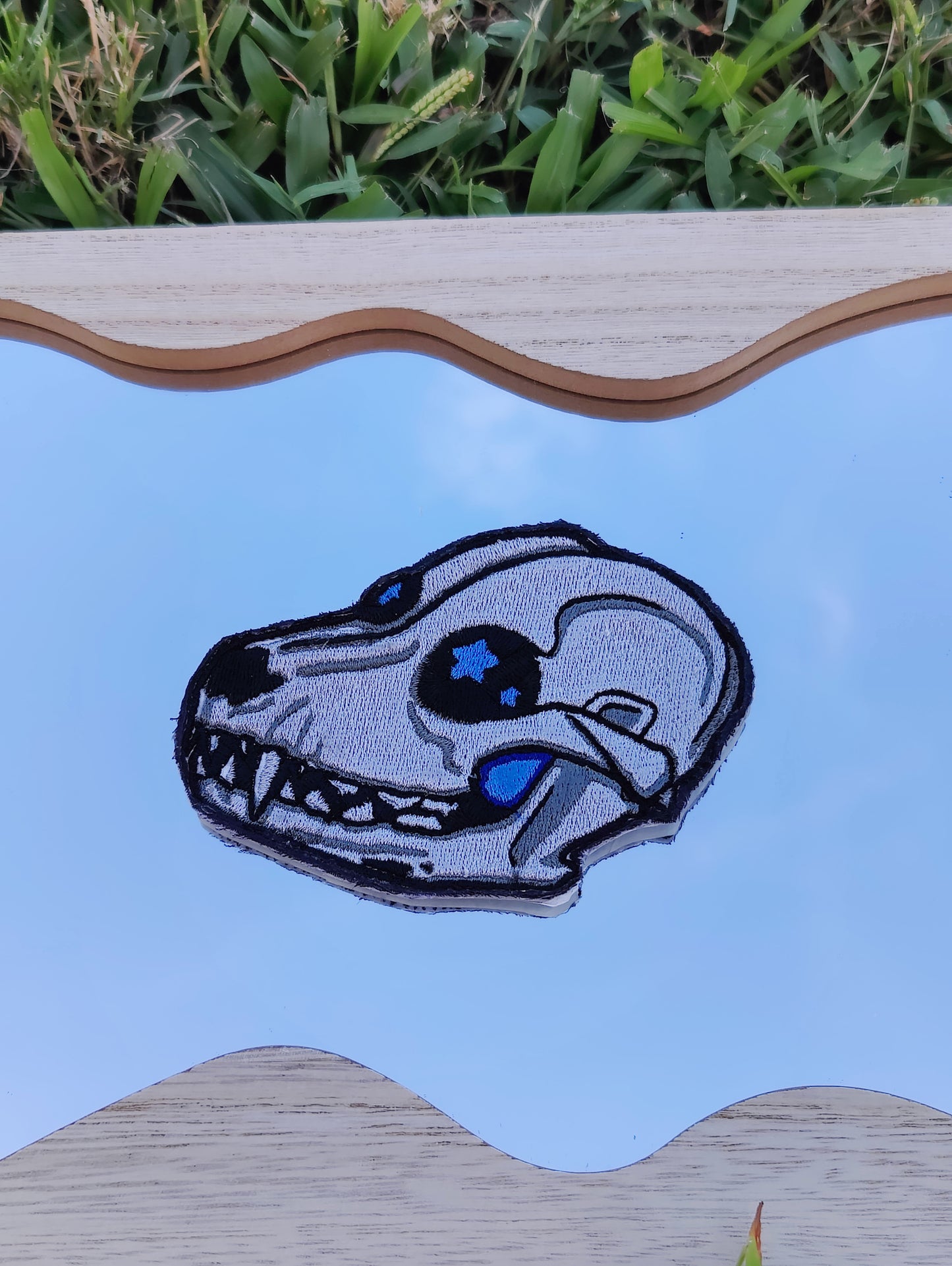 Canine Skull 4" Iron-on Patch
