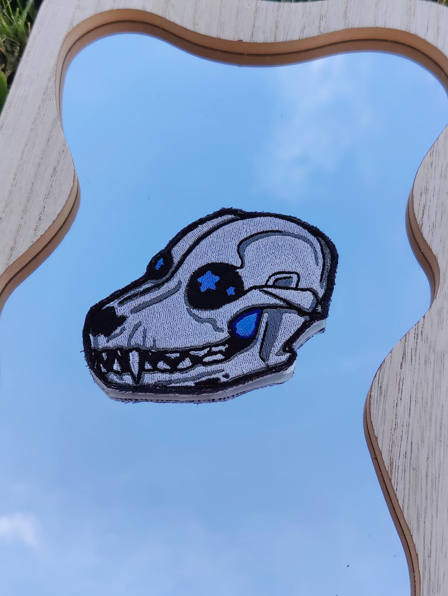 Canine Skull 4" Iron-on Patch