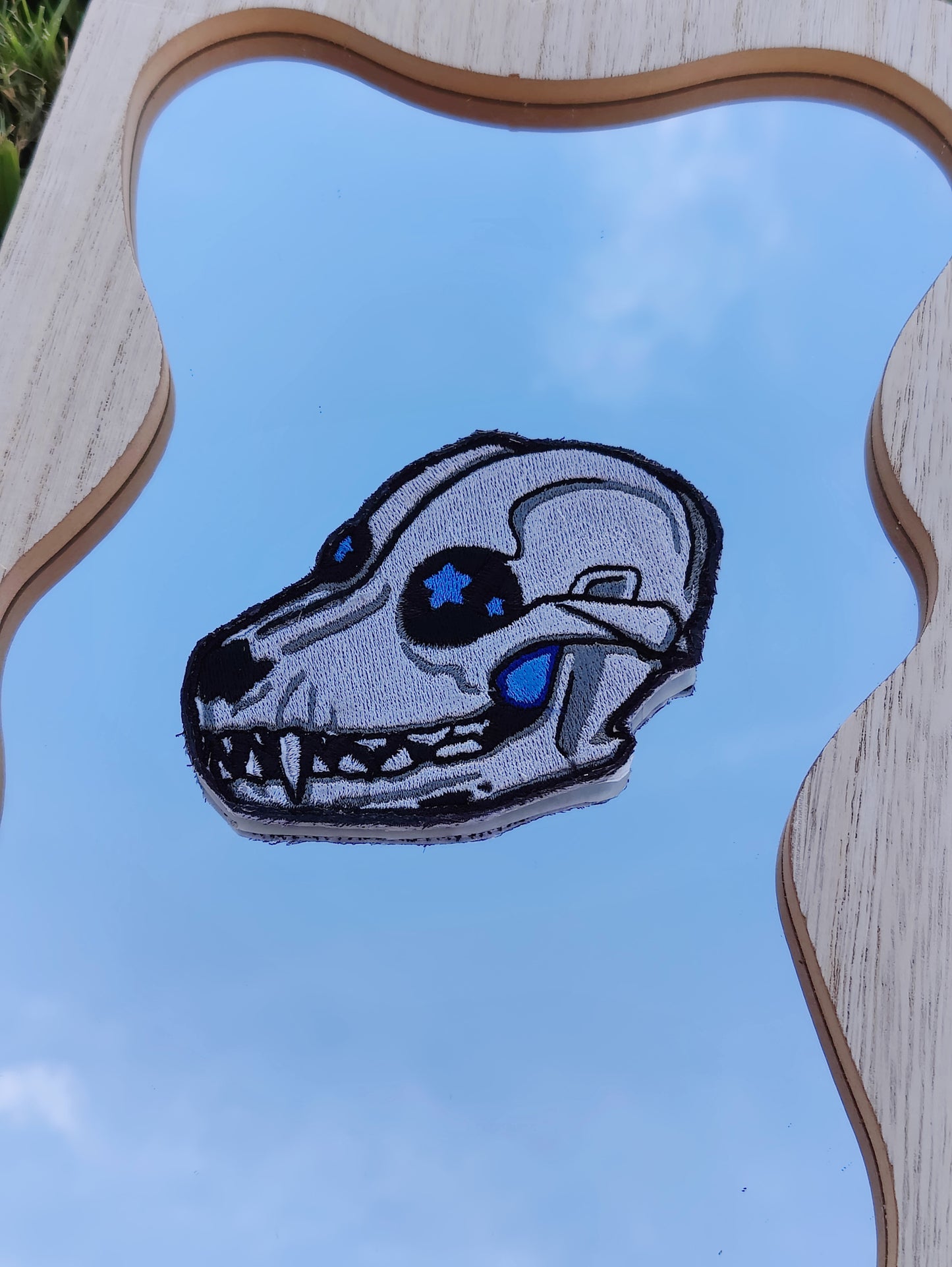 Canine Skull 4" Iron-on Patch