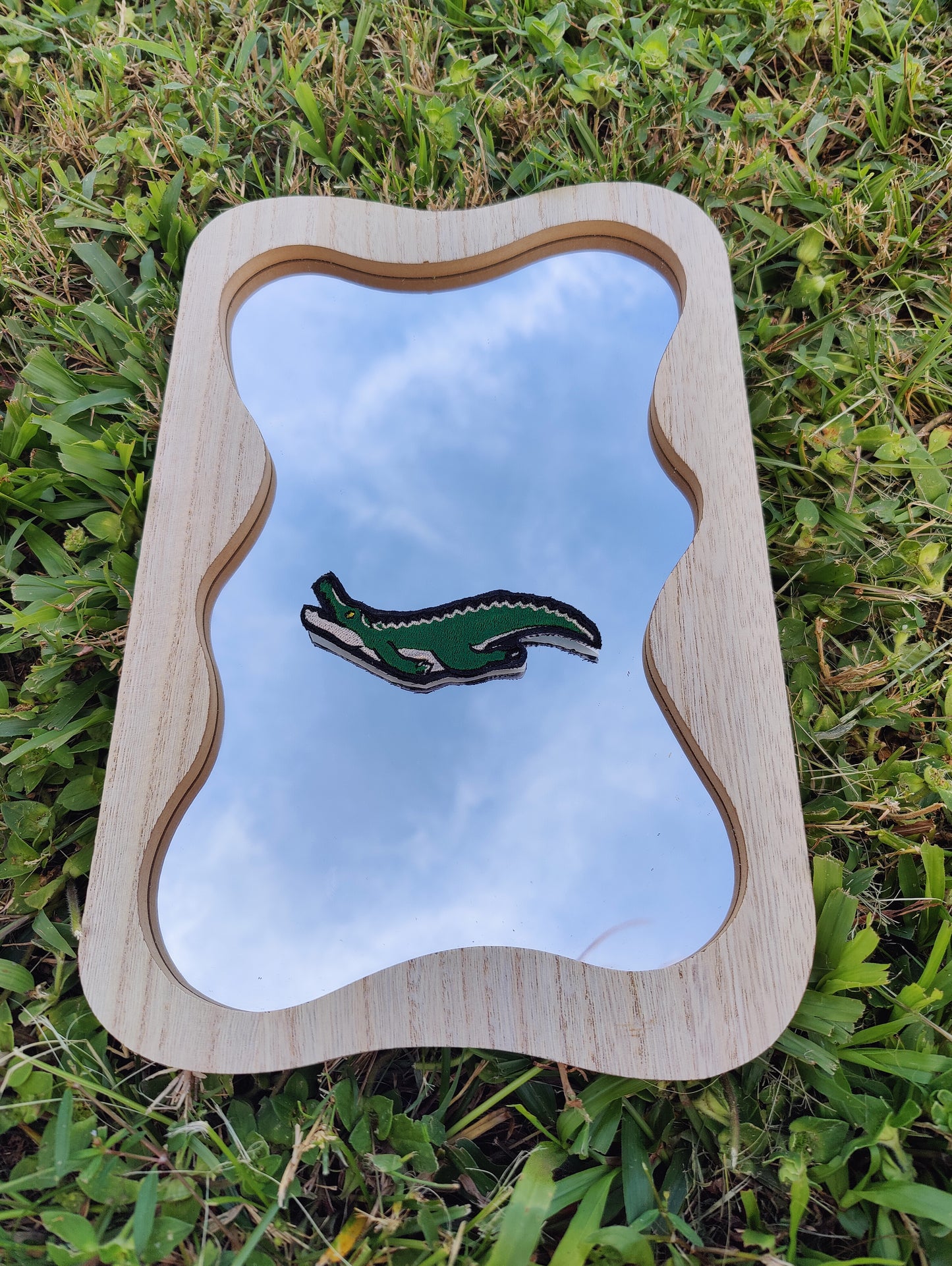 "Tangerine" Alligator 4" Iron-on Patch