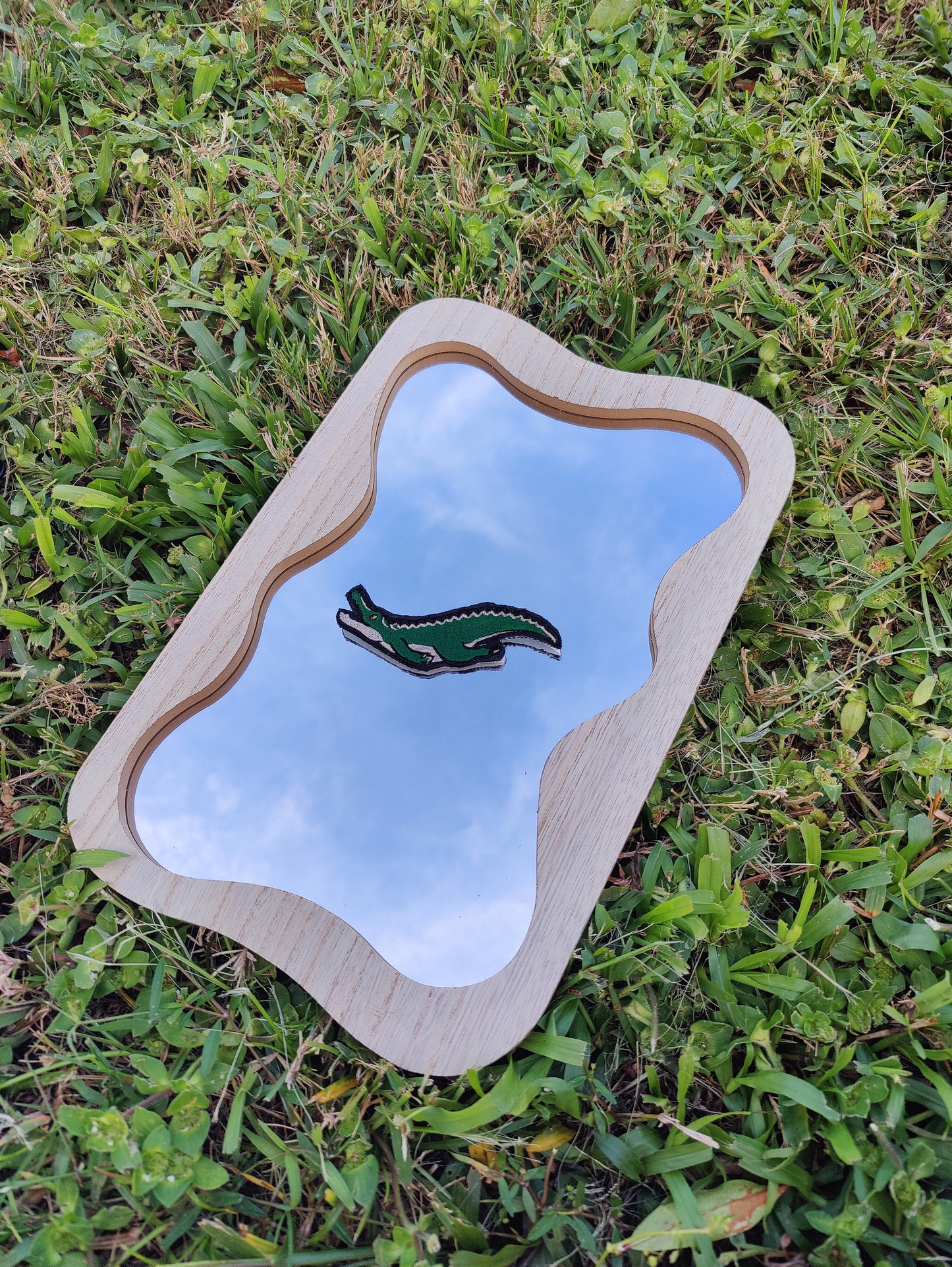 "Tangerine" Alligator 4" Iron-on Patch