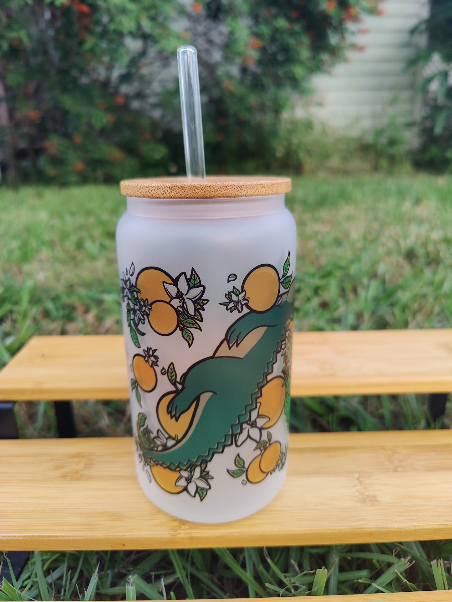 "Trinity" Alligator 16oz Glass Can
