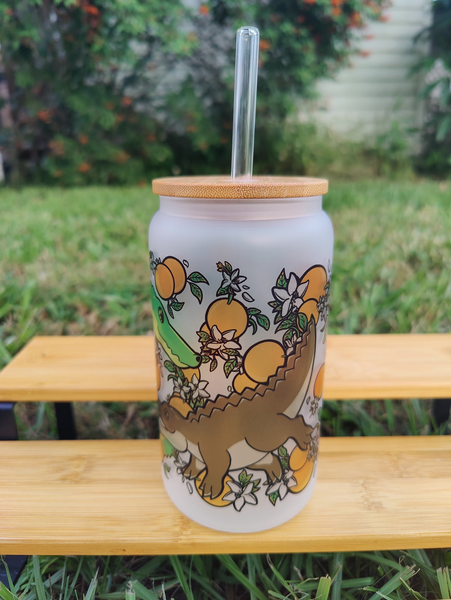 "Trinity" Alligator 16oz Glass Can