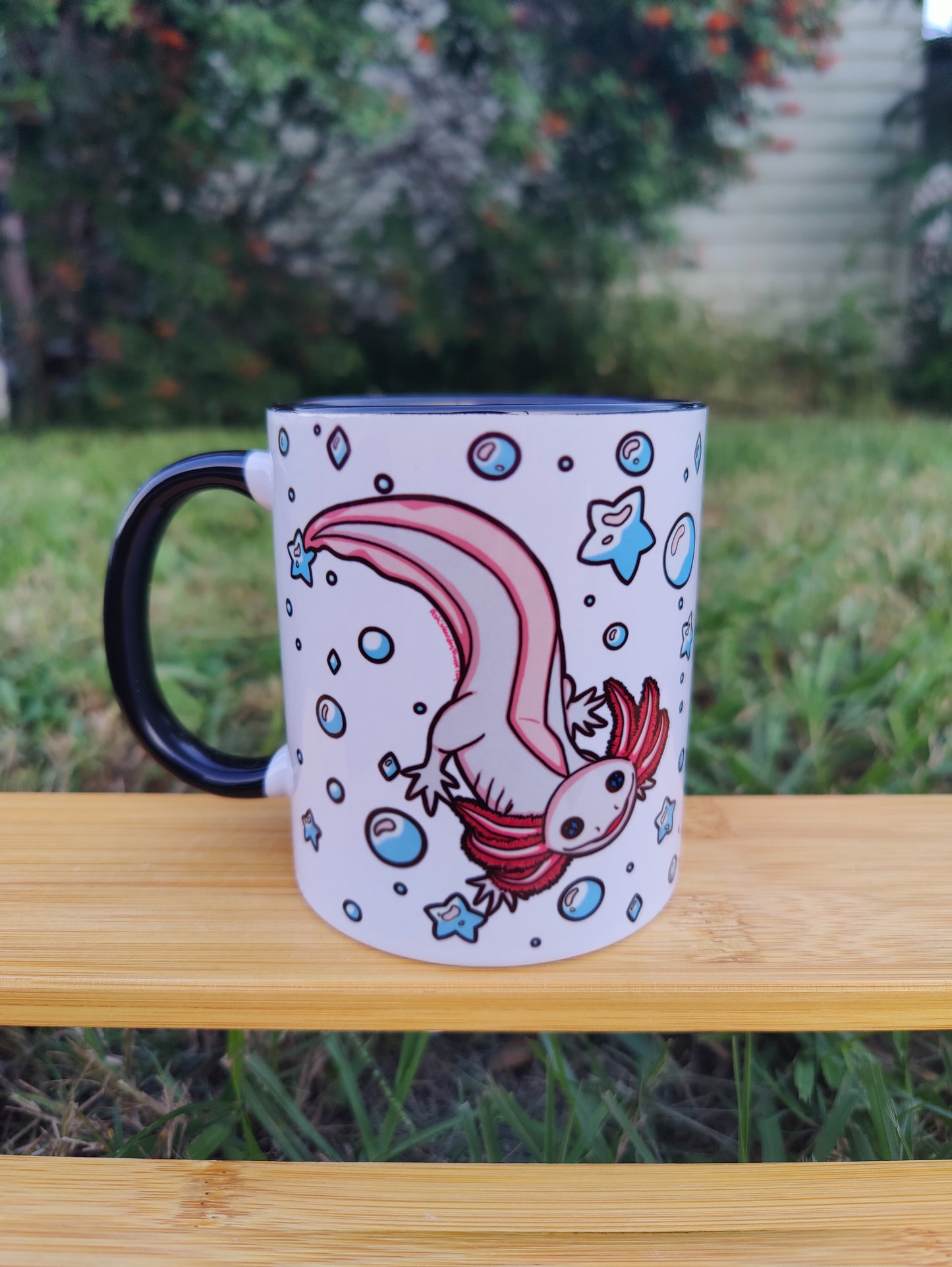 "Minding My Bubbles" Axolotl 11oz Coffee Mug