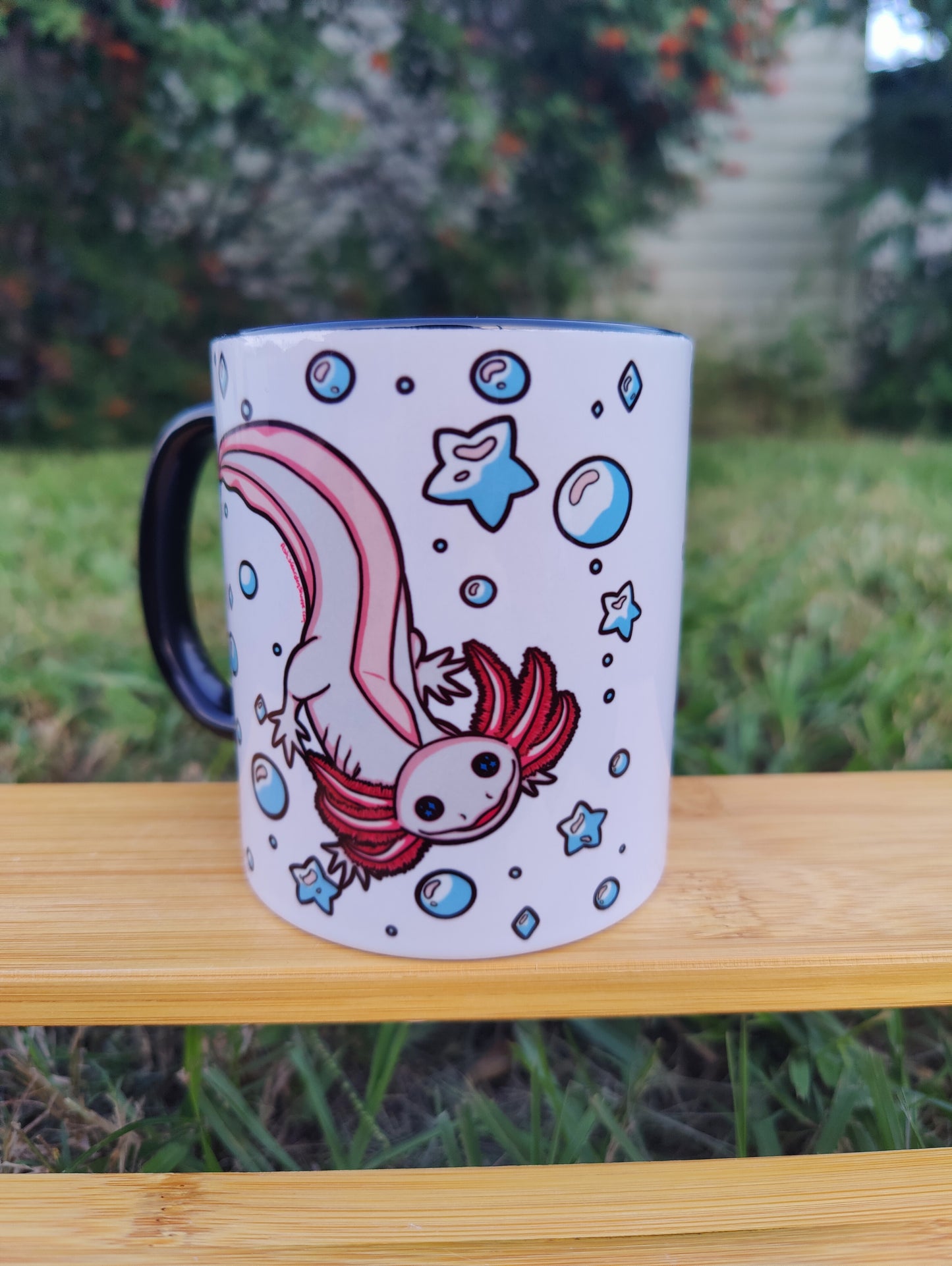 "Minding My Bubbles" Axolotl 11oz Coffee Mug