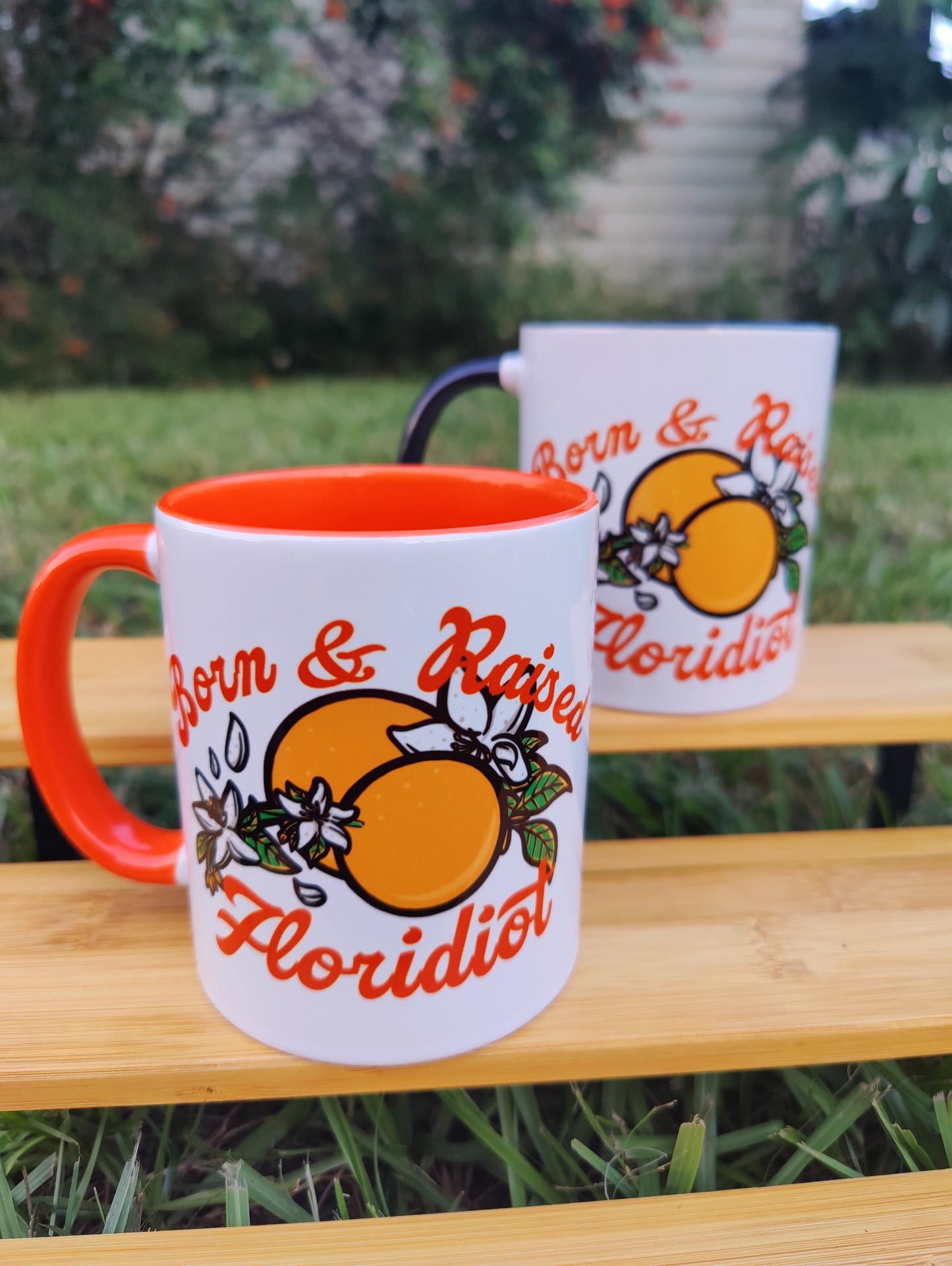 "Born and Raised Floridiot" Alligator 11oz Coffee Mug