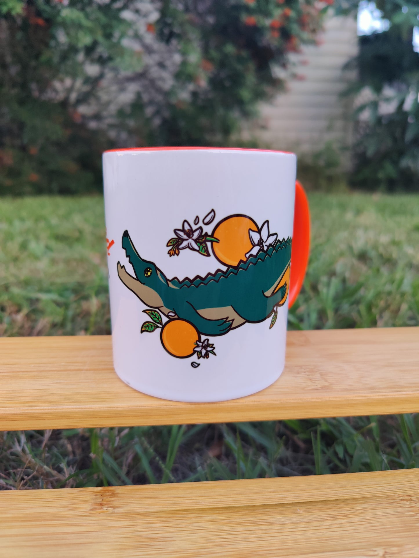 "Born and Raised Floridiot" Alligator 11oz Coffee Mug
