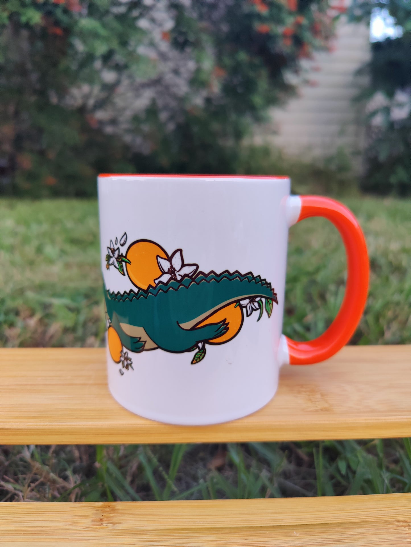 "Born and Raised Floridiot" Alligator 11oz Coffee Mug