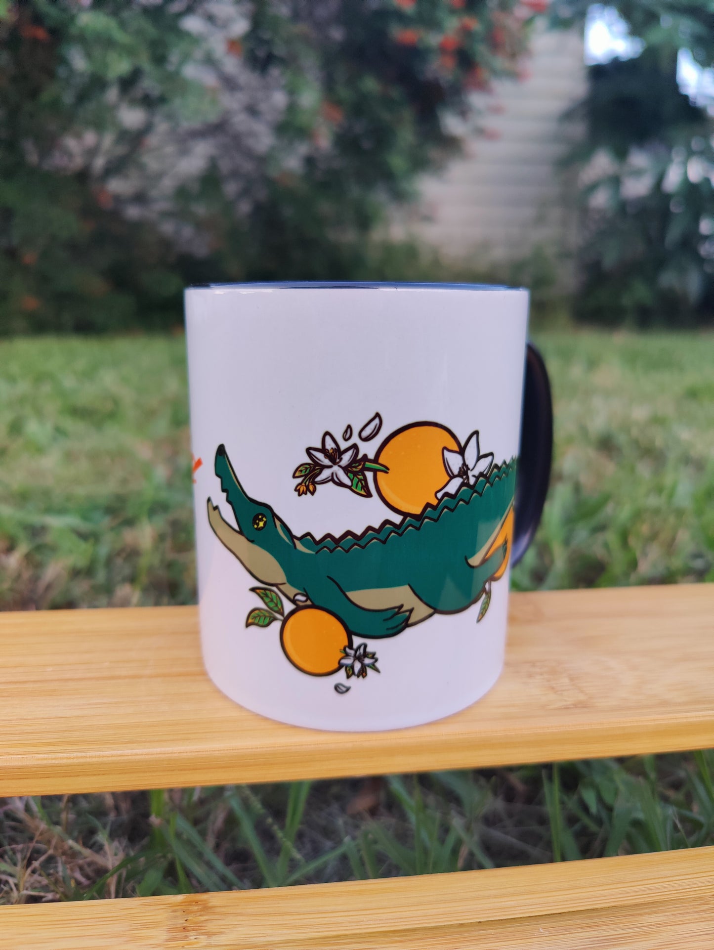 "Born and Raised Floridiot" Alligator 11oz Coffee Mug