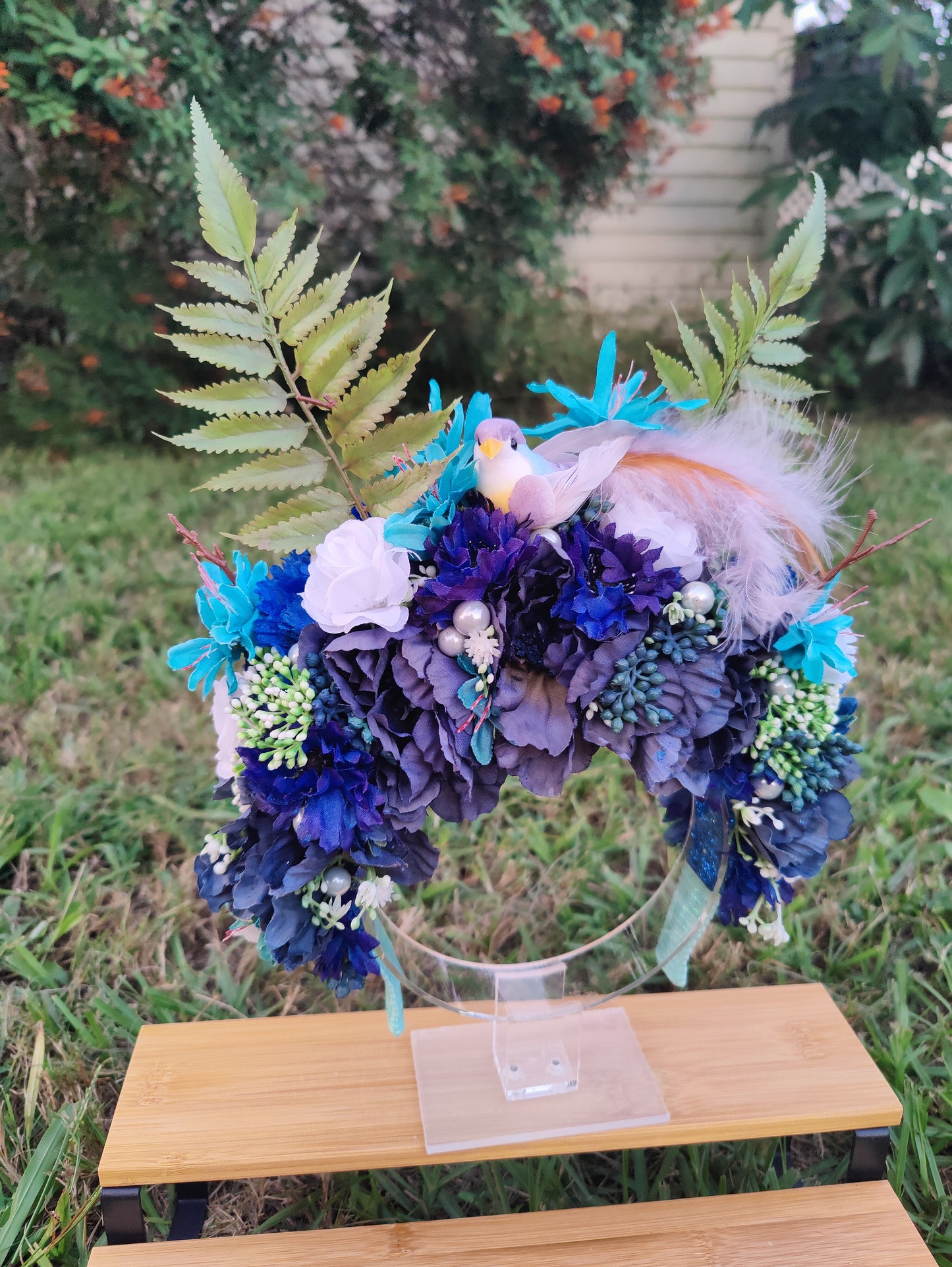 Blue Bird Spring Nymph Flower Crown