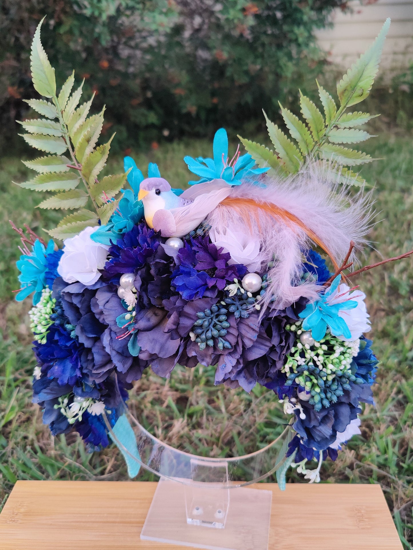 Blue Bird Spring Nymph Flower Crown