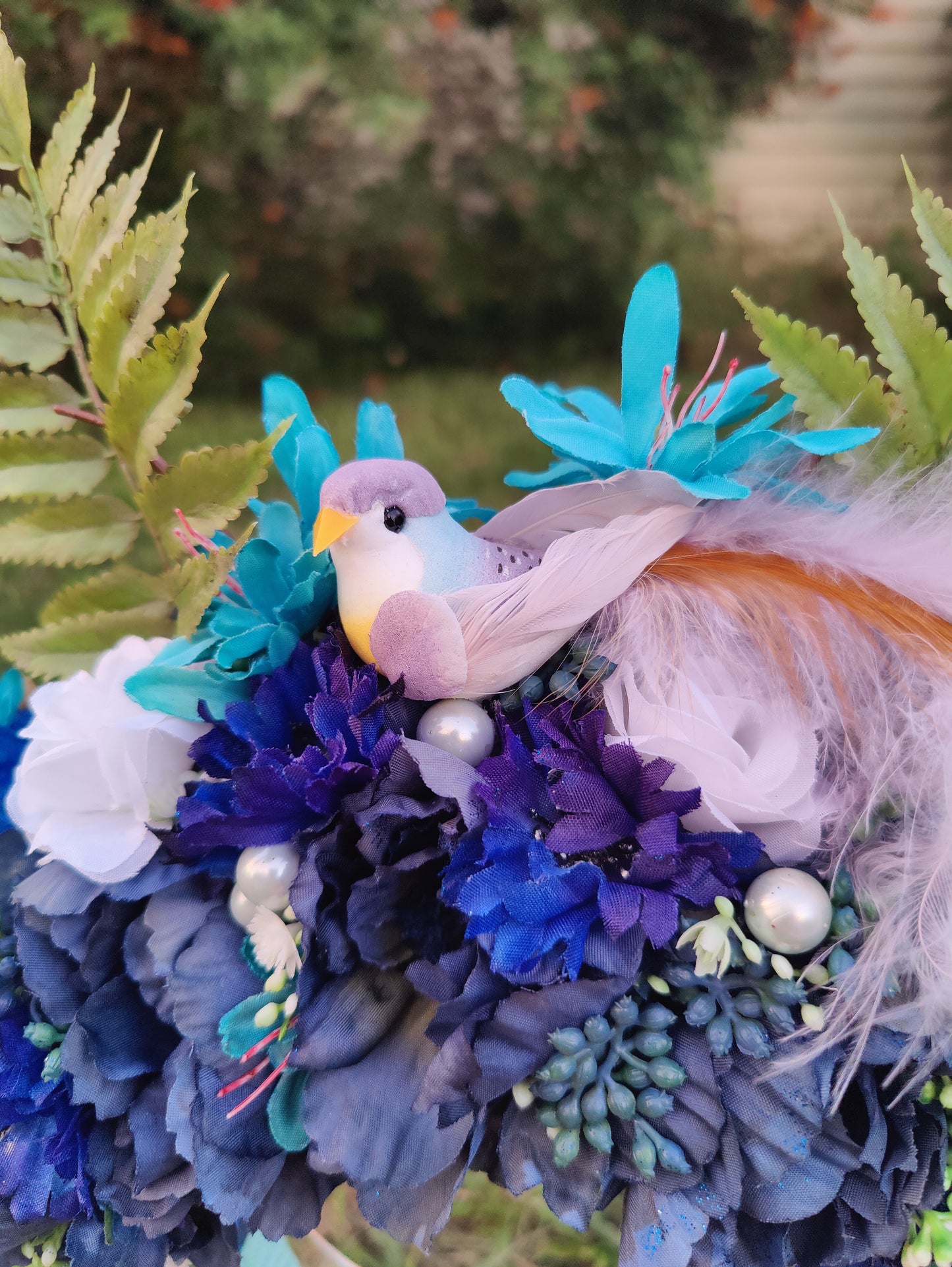 Blue Bird Spring Nymph Flower Crown