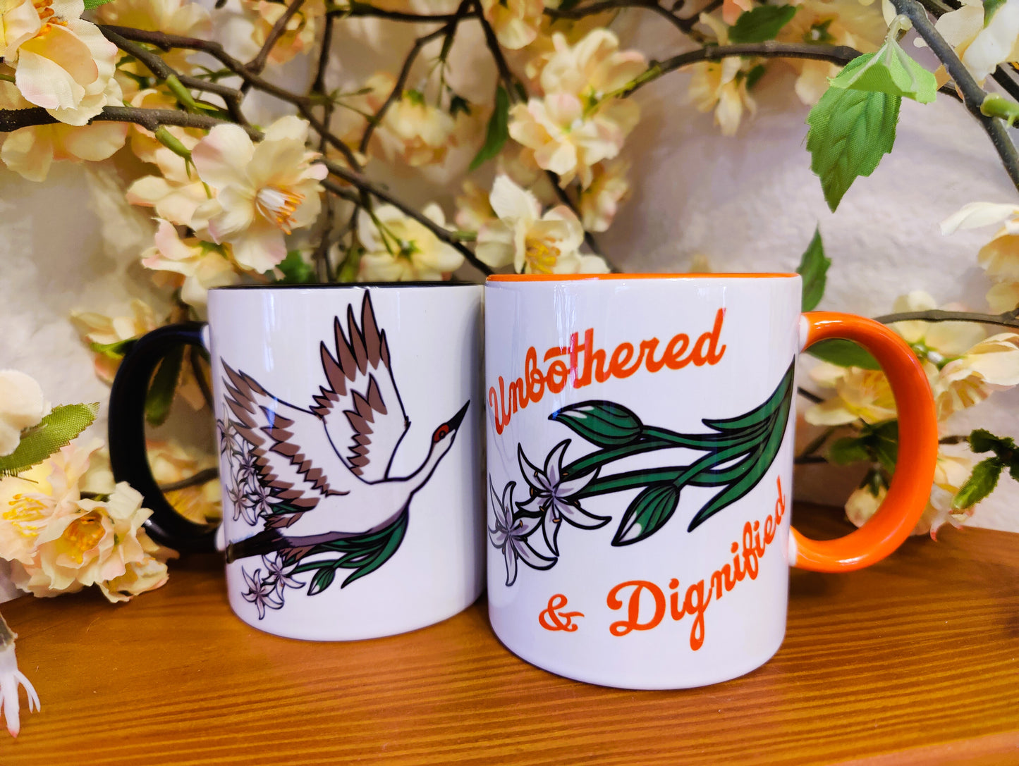 "Unbothered & Dignified" Sand-hill Crane 11oz Coffee Mug