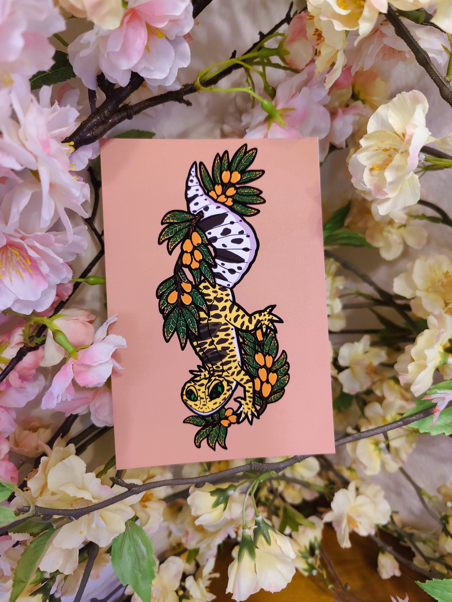 "Ben" Leopard Gecko 4x6 Matte Art Print