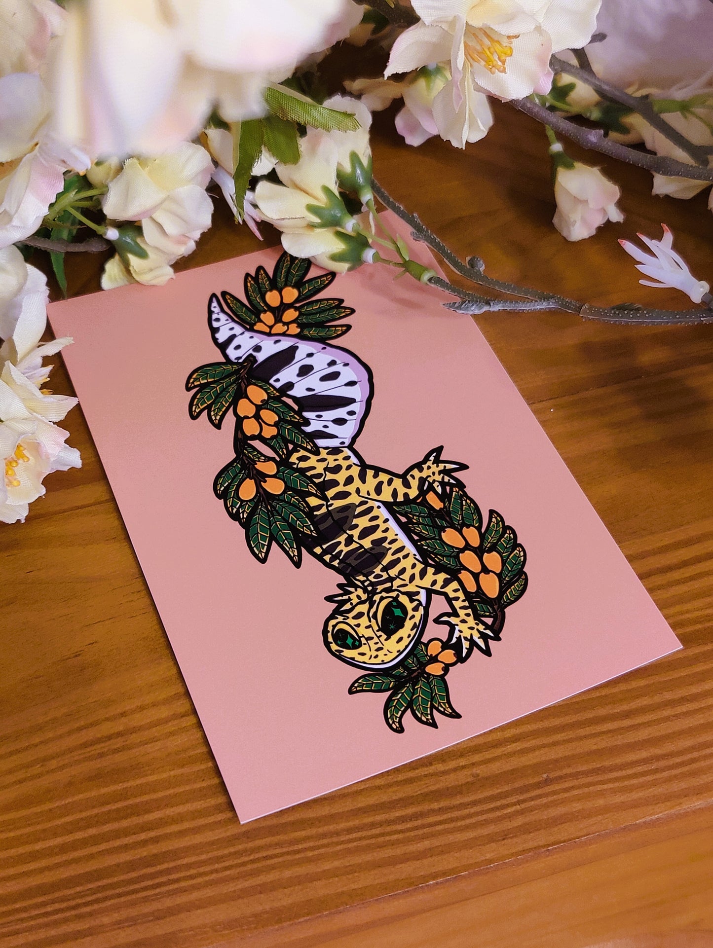 "Ben" Leopard Gecko 4x6 Matte Art Print