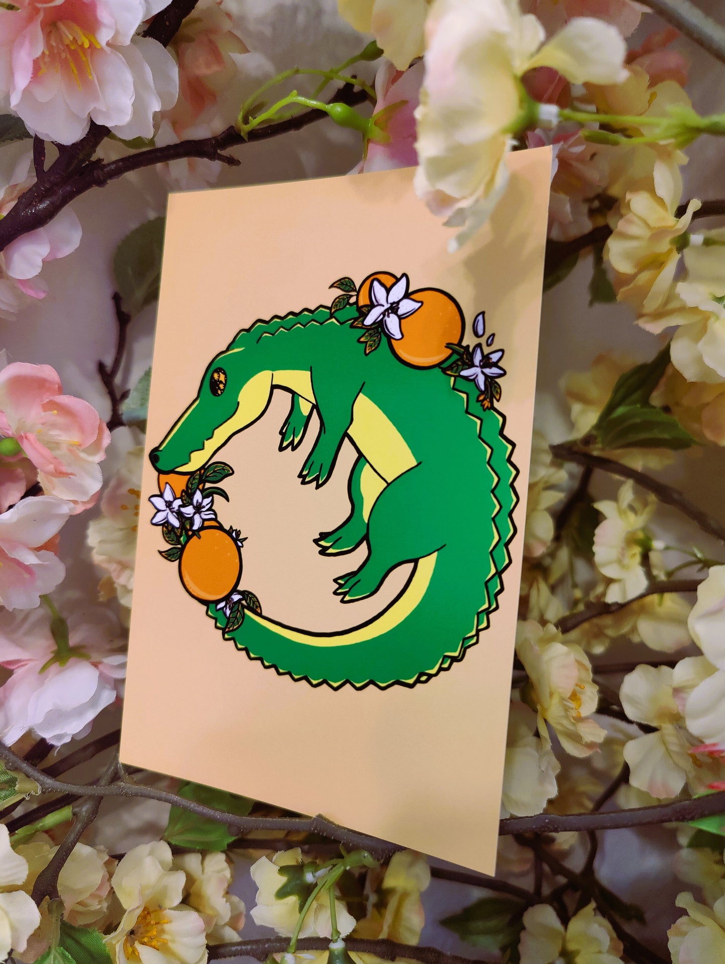 "Ouroboros" Alligator 4x6 Matte Art Print
