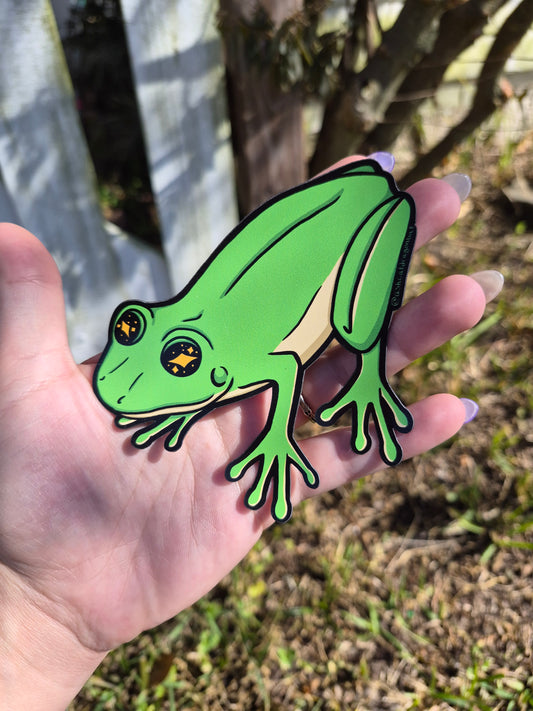 Green Tree Frog 5" Car Magnet