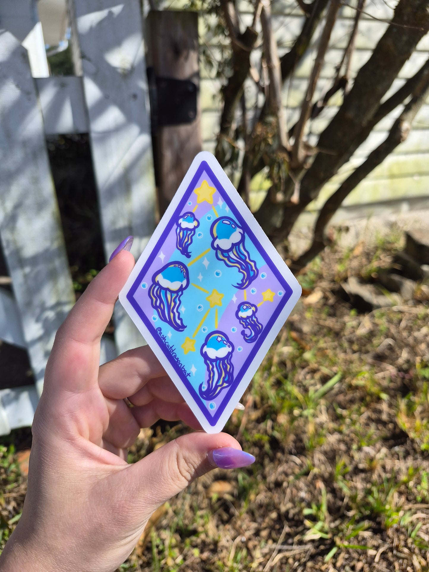 Jellyfish Constellation 5" Clear Matte Car Sticker