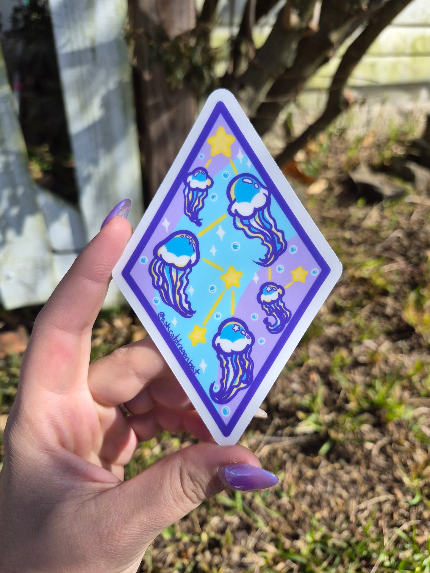 Jellyfish Constellation 5" Clear Matte Car Sticker