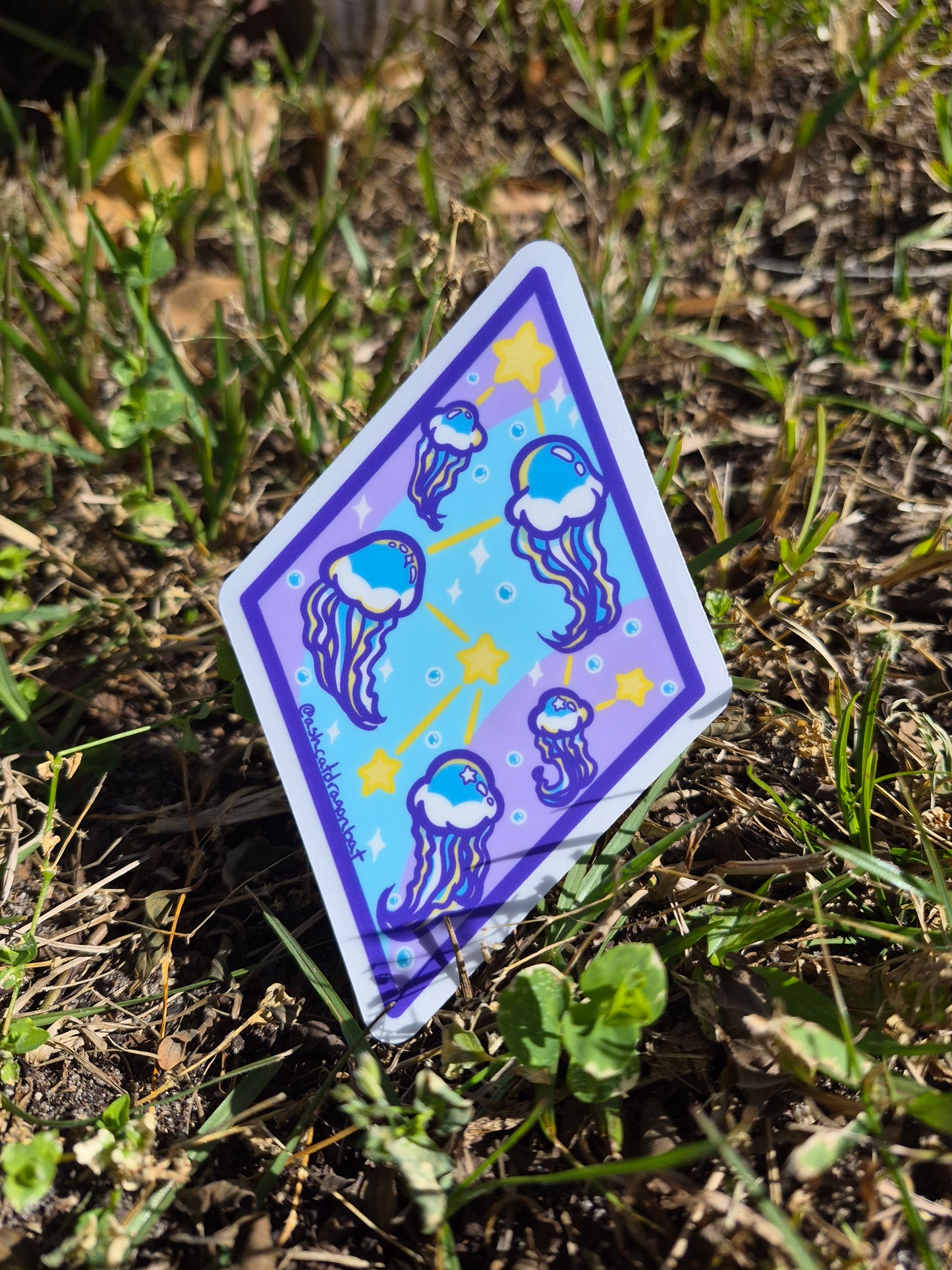 Jellyfish Constellation 5" Clear Matte Car Sticker