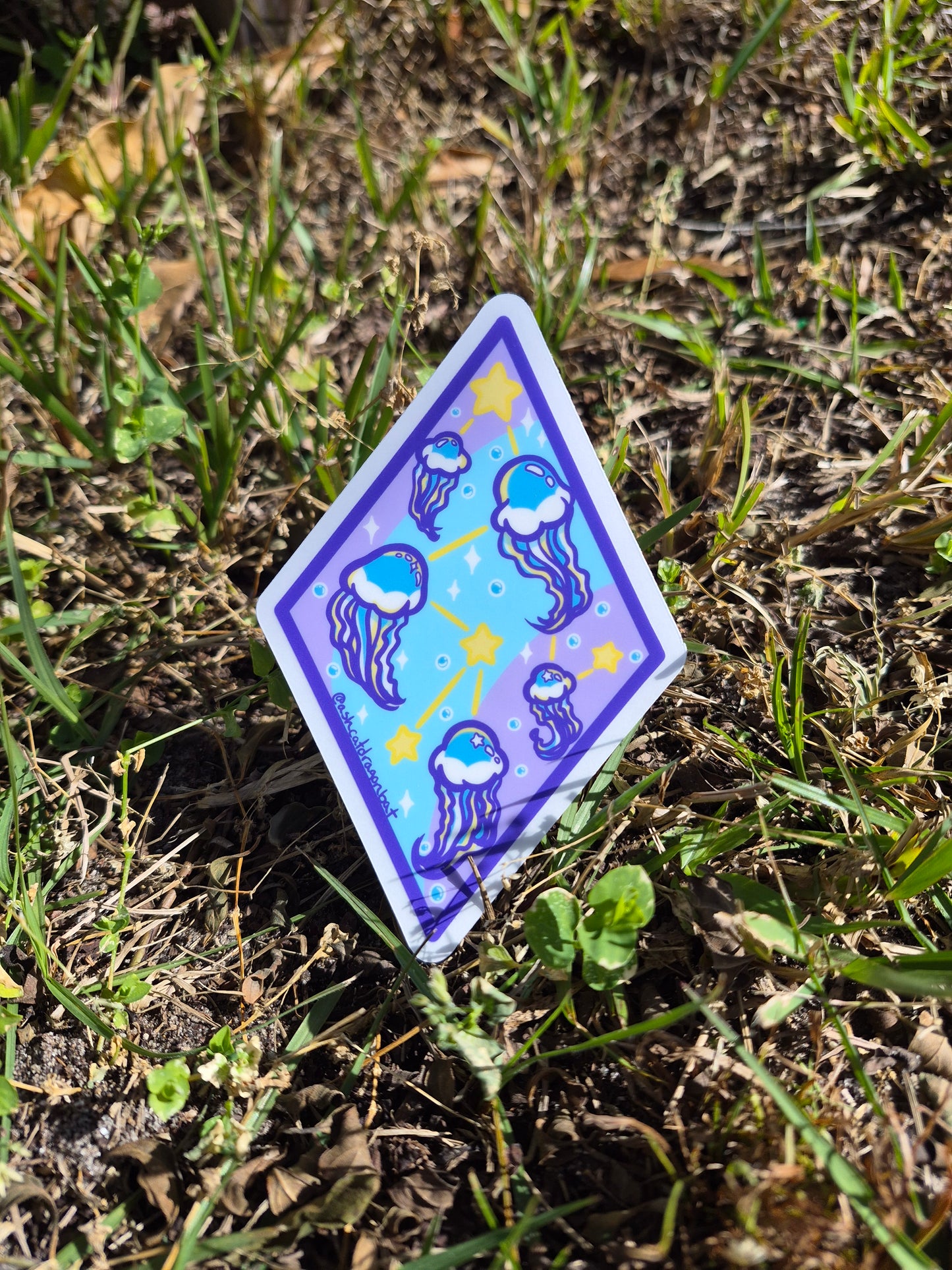 Jellyfish Constellation 5" Clear Matte Car Sticker