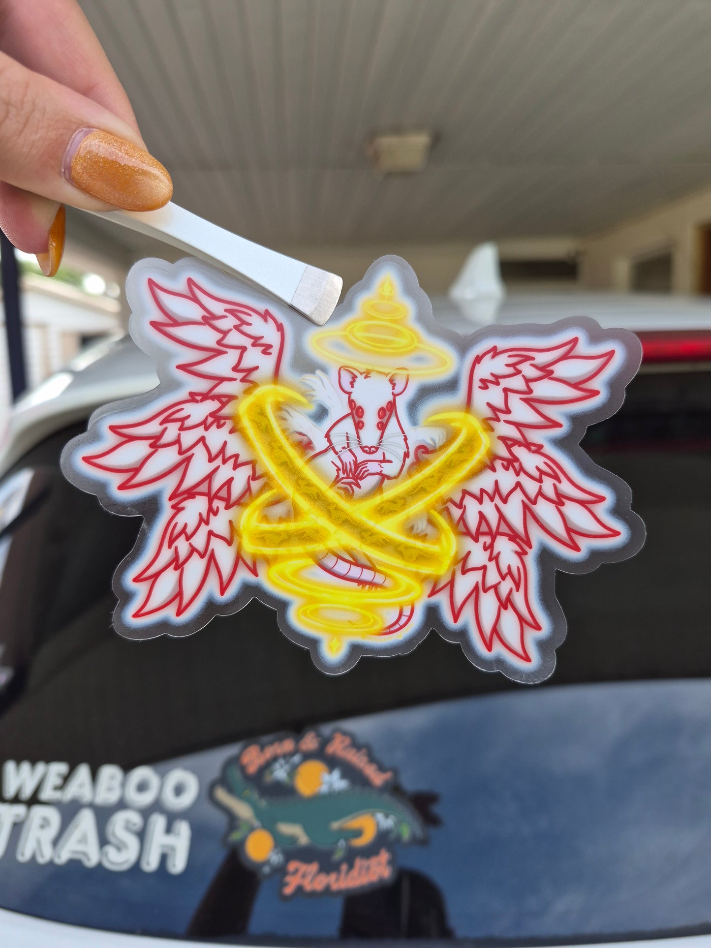 "Biblically Rat-currate Angel" 5" Clear Matte Sticker *PRE-ORDER*