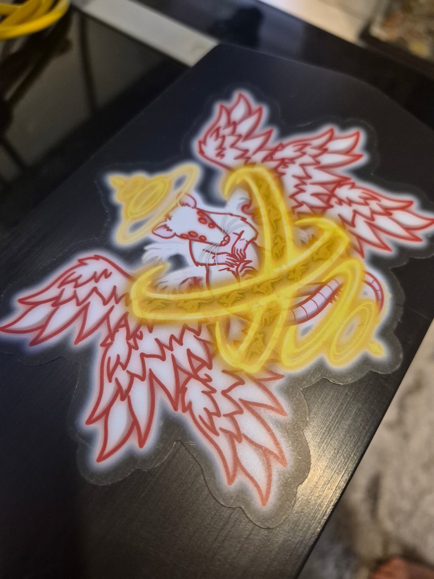 "Biblically Rat-currate Angel" 5" Clear Matte Sticker *PRE-ORDER*