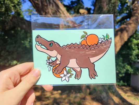 "Mandarin" Alligator 4x6 Glossy Art Print