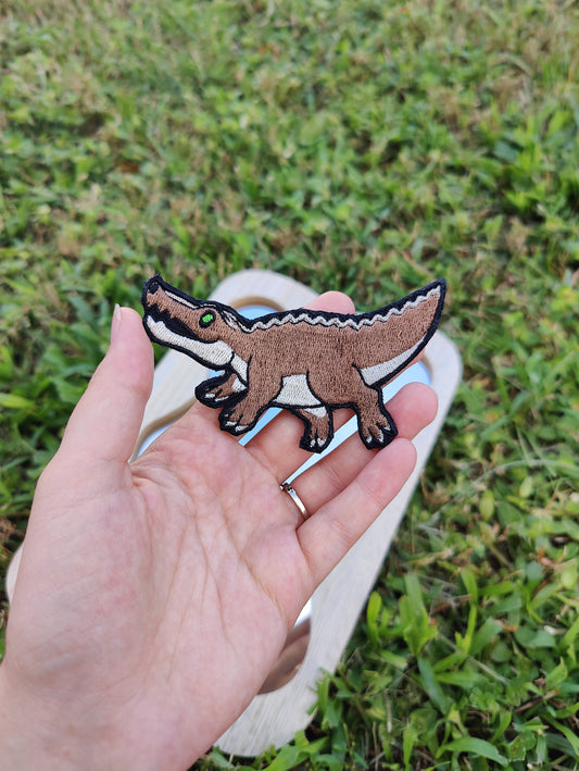 "Mandarin" Crocodile 4" Iron-on Patch