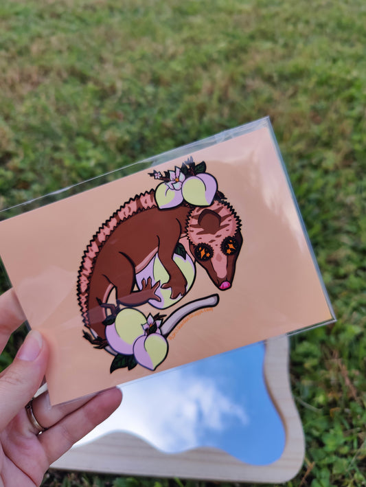 "Peaches" Crested Gecko 4x6 Glossy Art Print