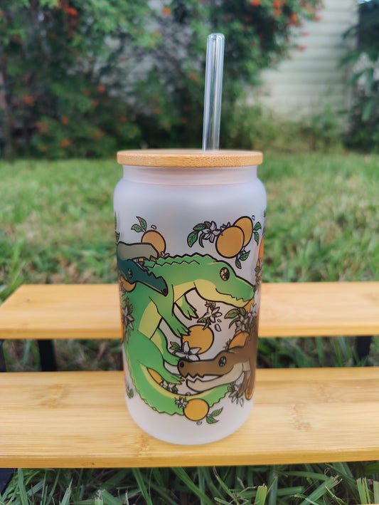 "Trinity" Alligator 16oz Glass Can