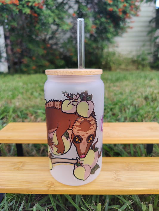 "Another Day In Paradise" Crested Gecko 16oz Glass Can