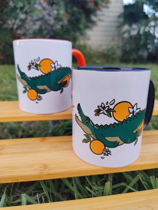 "Born and Raised Floridiot" Alligator 11oz Coffee Mug