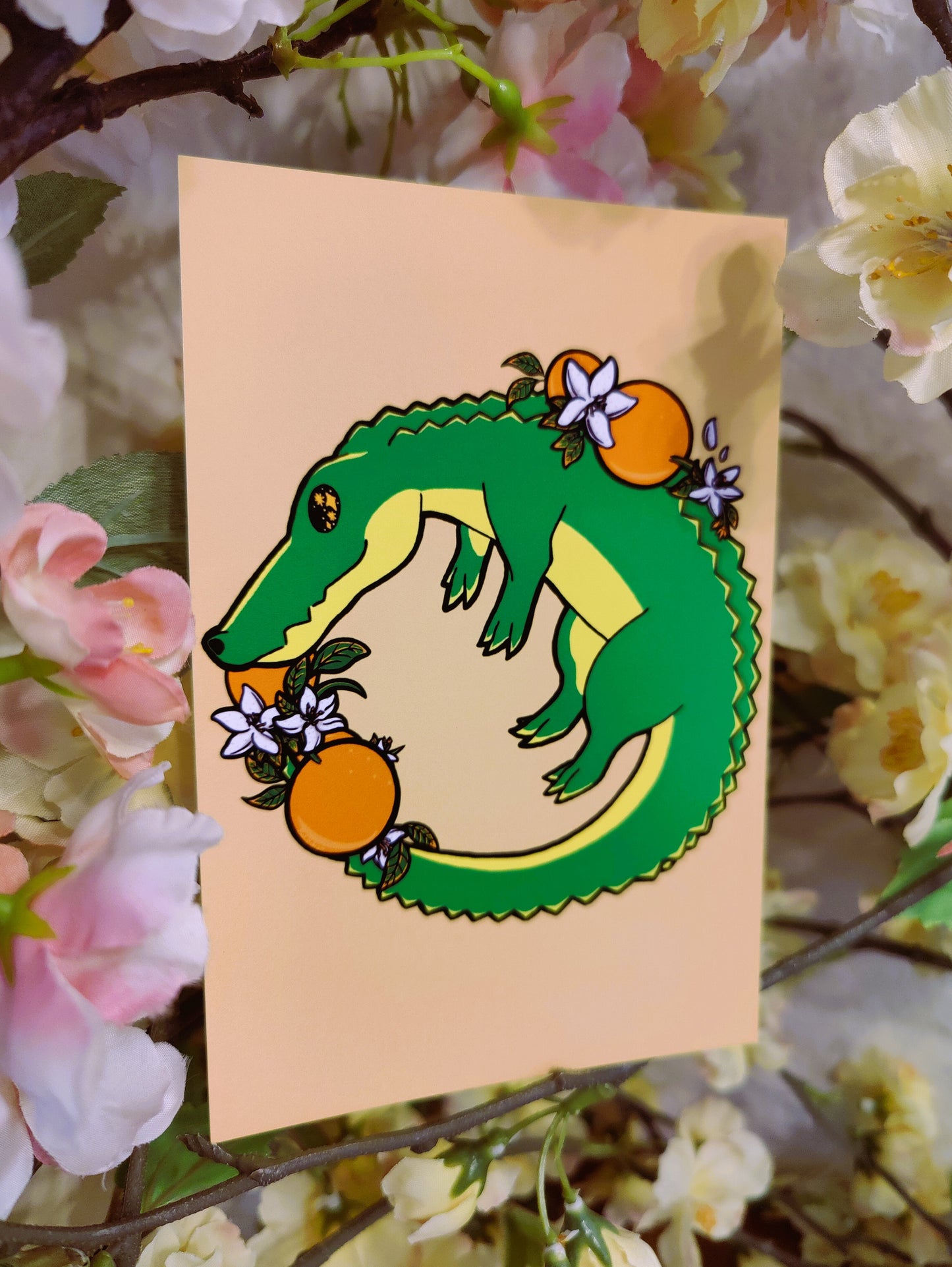 "Ouroboros" Alligator 4x6 Matte Art Print