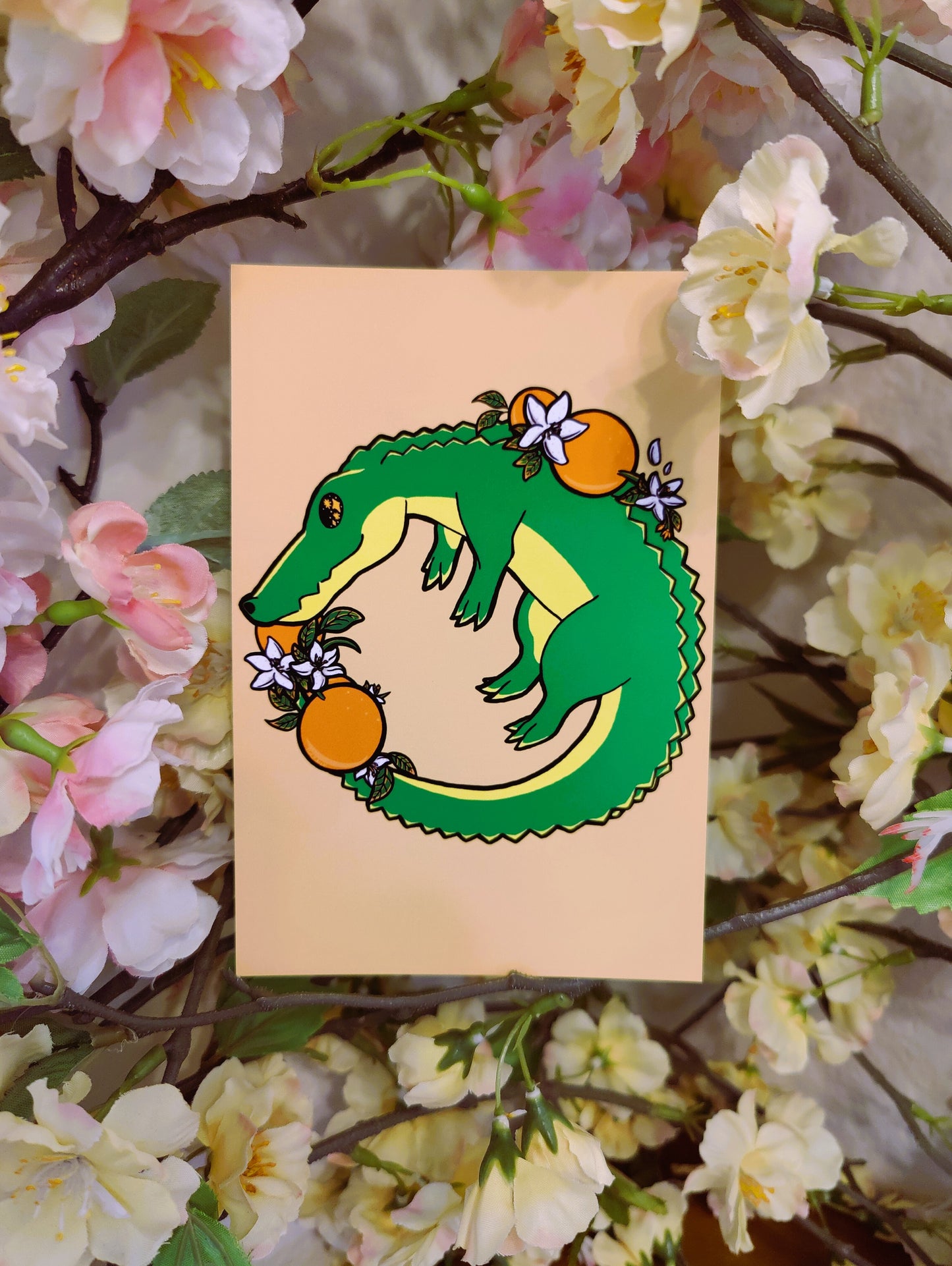 "Ouroboros" Alligator 4x6 Matte Art Print