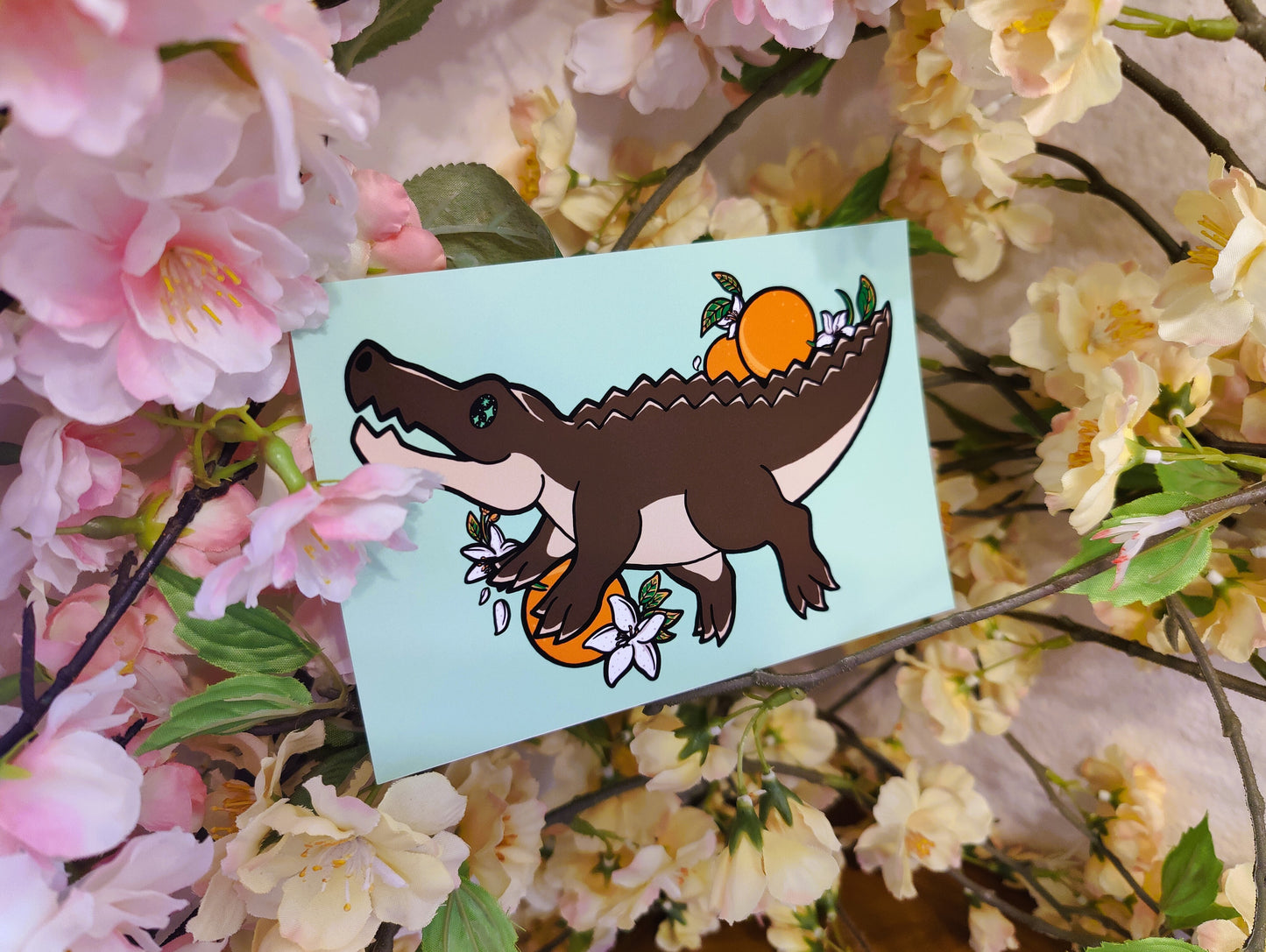 "Mandarin" Alligator 4x6 Matte Art Print